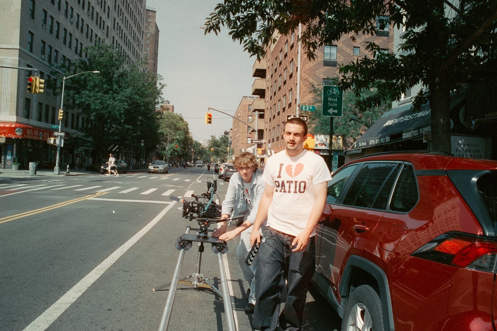 Elliot and Dash on set in New York City